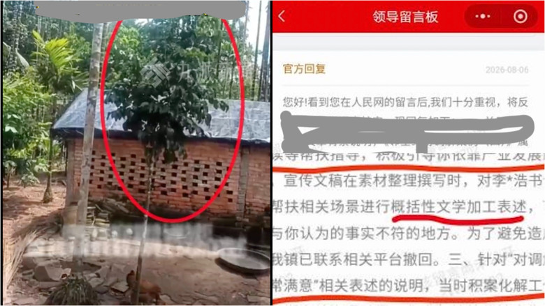 文學加工？海南一鎮官文編幫扶事蹟被當事人揭穿