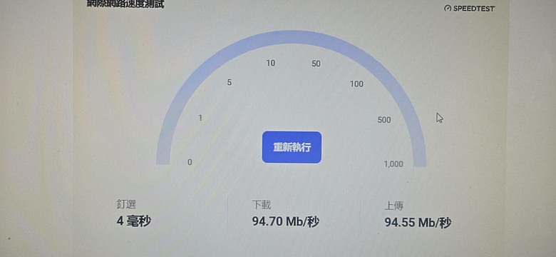 請問中華電信300M固網速度疑問