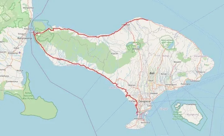 2025/05/14-05/18 峇厘島順時針跑步環島，總里程 249公里