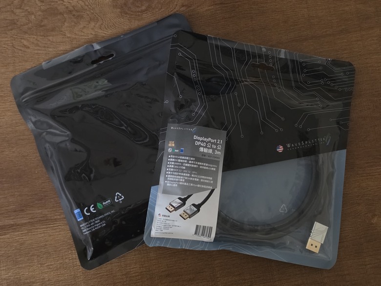 WAVESPLITTER威世波 DisplayPort 2.1 DP80(型號：WST-CDP006) / DP40(型號：WST-CDP003) 公 to 公 傳輸線，一步到位打造你的極致視覺體驗