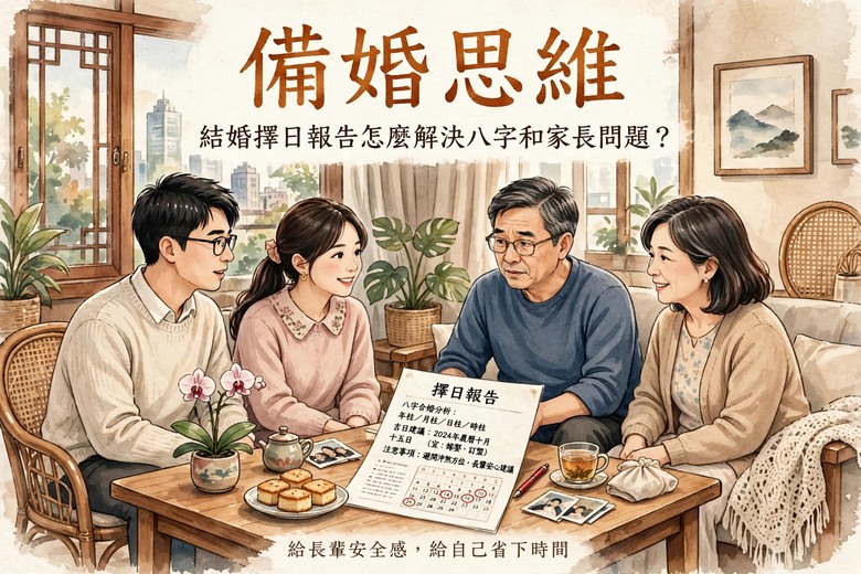 【備婚思維】結婚擇日報告怎麼解決八字和家長問題？