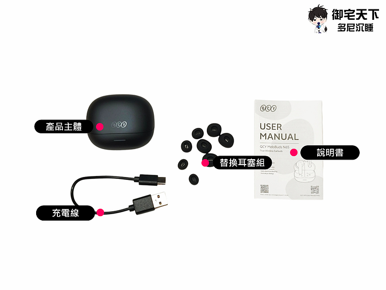 開箱｜QCY MeloBuds N65 （HT21） 主動降噪真無線藍牙耳機 - 舒適降噪齊聚一體，享受高達 60dB 主動降噪！
