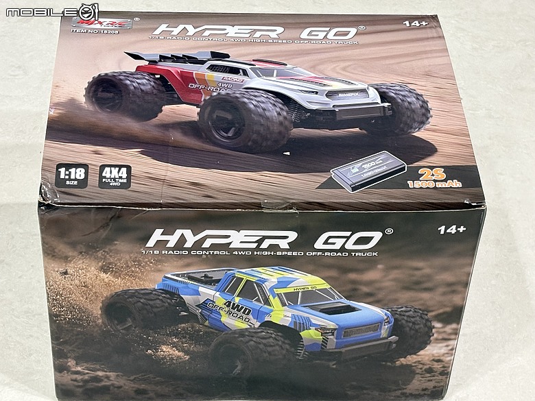 MJX Hyper Go 18208 開箱心得:1/18 四驅越野遙控車,兩套車殼、兩顆電池的入門款