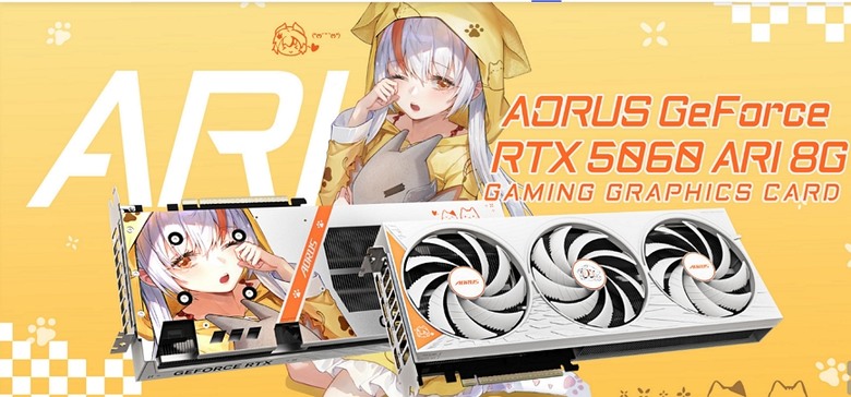 技嘉雕妹 ARI 主題機成形 AORUS GeForce RTX 5060 ARI 8G