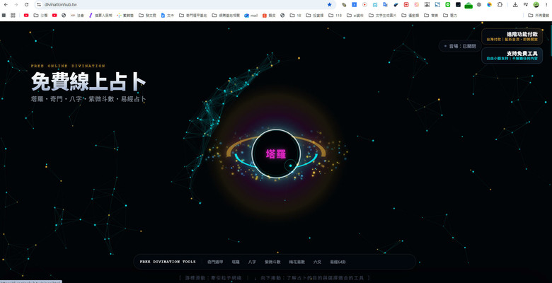最近玩到一個免費塔羅網站,問題分得滿細的