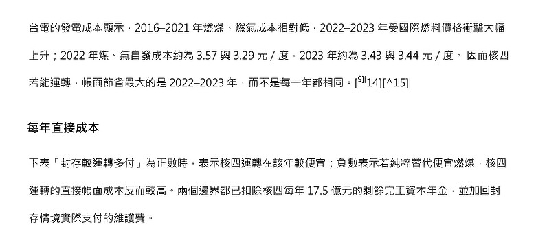 民進黨的反核政策，每年要多花404億新台幣