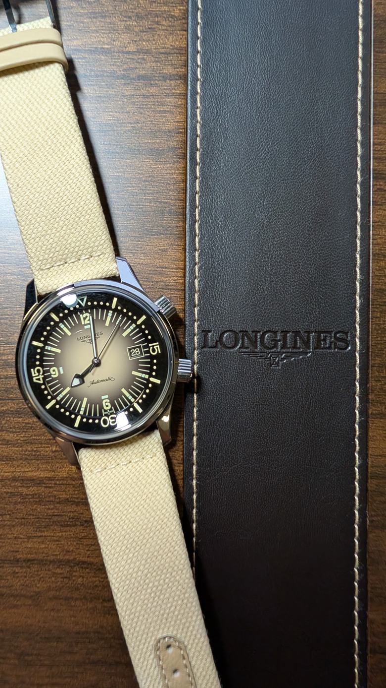 點我看大圖 開箱Longines Legend Diver系列 (浪琴復刻傳奇潛水腕錶)