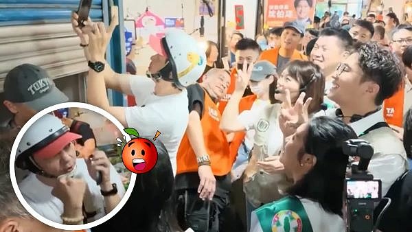 「全聯先生」追洋流遭目擊！擠進市場搶拍沈伯洋、握拳喊加油