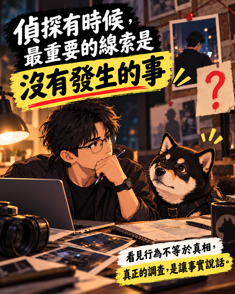 【偵探最怕忽略的線索，是那些沒有發生的事】