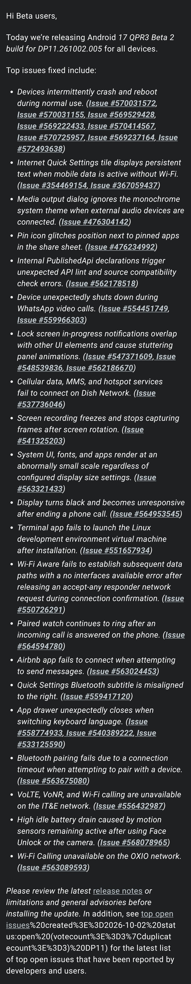 [ Android 17 QPR3 Beta 2 OTA ]