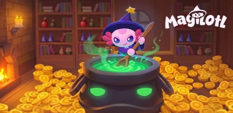 《MagiLotl: Idle Wizard Tycoon》魔法蠑螈:放置魔法大亨 10月5日 正式上線 從小小魔法攤位起步 熬製藥水、販售裝備、擴張店鋪 打造奇幻商業帝國 可愛、策略、掛機一次滿足