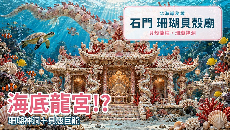 【石門 🪸珊瑚🐚貝殼廟】北海岸的秘境🙋🏼 ~奇特珊瑚神洞 ~ #安哥遊蹤