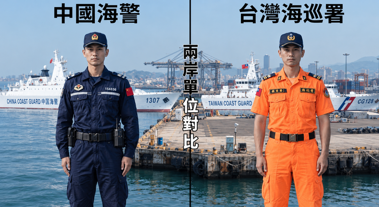 台灣海巡署 vs 中國海警 比較（圖）