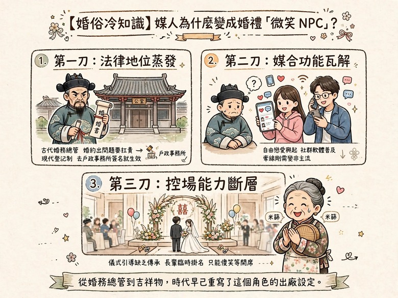 【婚俗冷知識】媒人為什麼變成婚禮「微笑 NPC」?