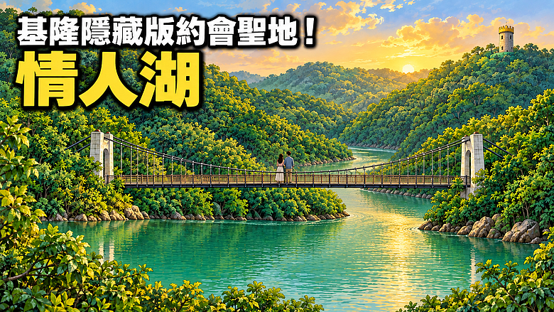 【基隆隱藏版💞約會聖地 ! 🏞️情人湖 】湖光山色，美拍與五星級的步道.. #安哥遊蹤