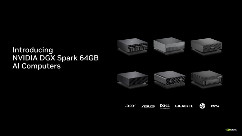 NVIDIA AI 小金盒 DGX Spark 推出 64GB 版本 使用更具彈性但是價格也大漲價
