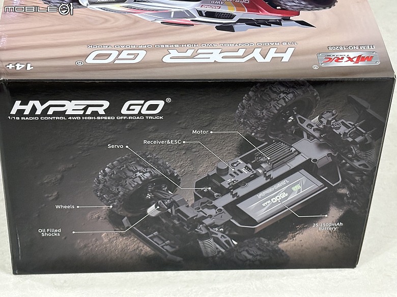 MJX Hyper Go 18208 開箱心得:1/18 四驅越野遙控車,兩套車殼、兩顆電池的入門款