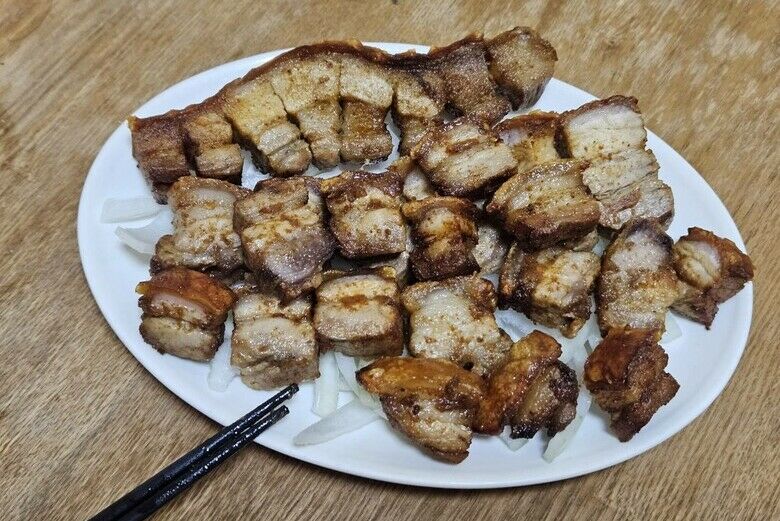 氣炸鍋料理 超好吃脆皮五花肉
