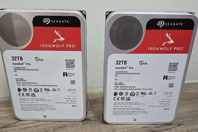 【開箱簡測】Seagate NAS (那嘶狼) IronWolf Pro 32TB ST32000NT000 硬碟效能簡測 (圖多)