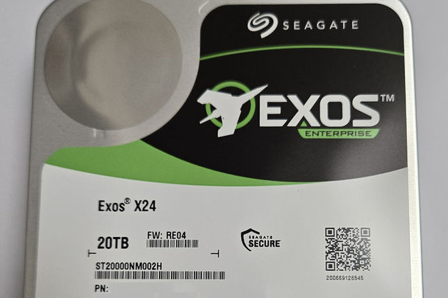 【開箱簡測】Seagate Exos X24 20TB ST20000NM002H 硬碟機效能簡測 (圖多)