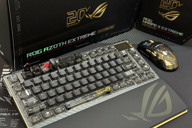 【開箱】24K鍍金aka尊爵不凡版敗家之眼｜ROG 20週年限定版鍵鼠組+鍵帽