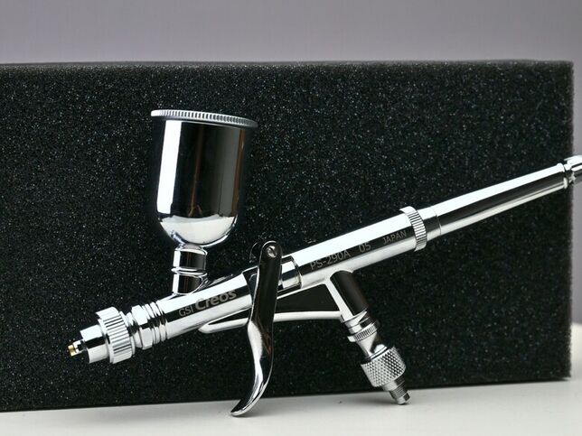 【開箱】再見黑曼巴！繼承戰友的握把，大面積神兵 GSI PS290 0.5mm 雙動噴筆開箱介紹