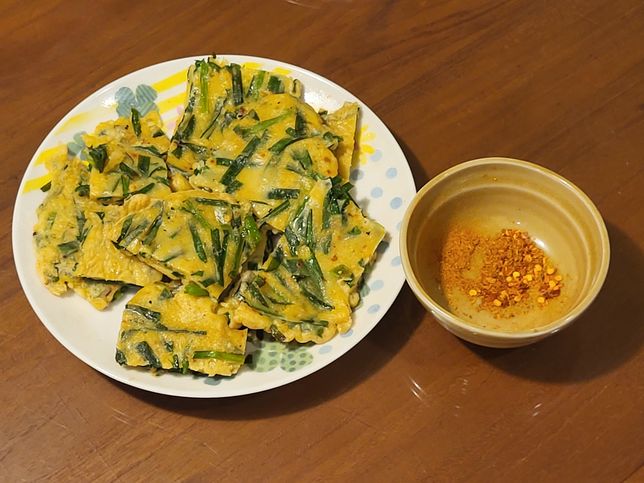 韭菜蝦皮煎餅